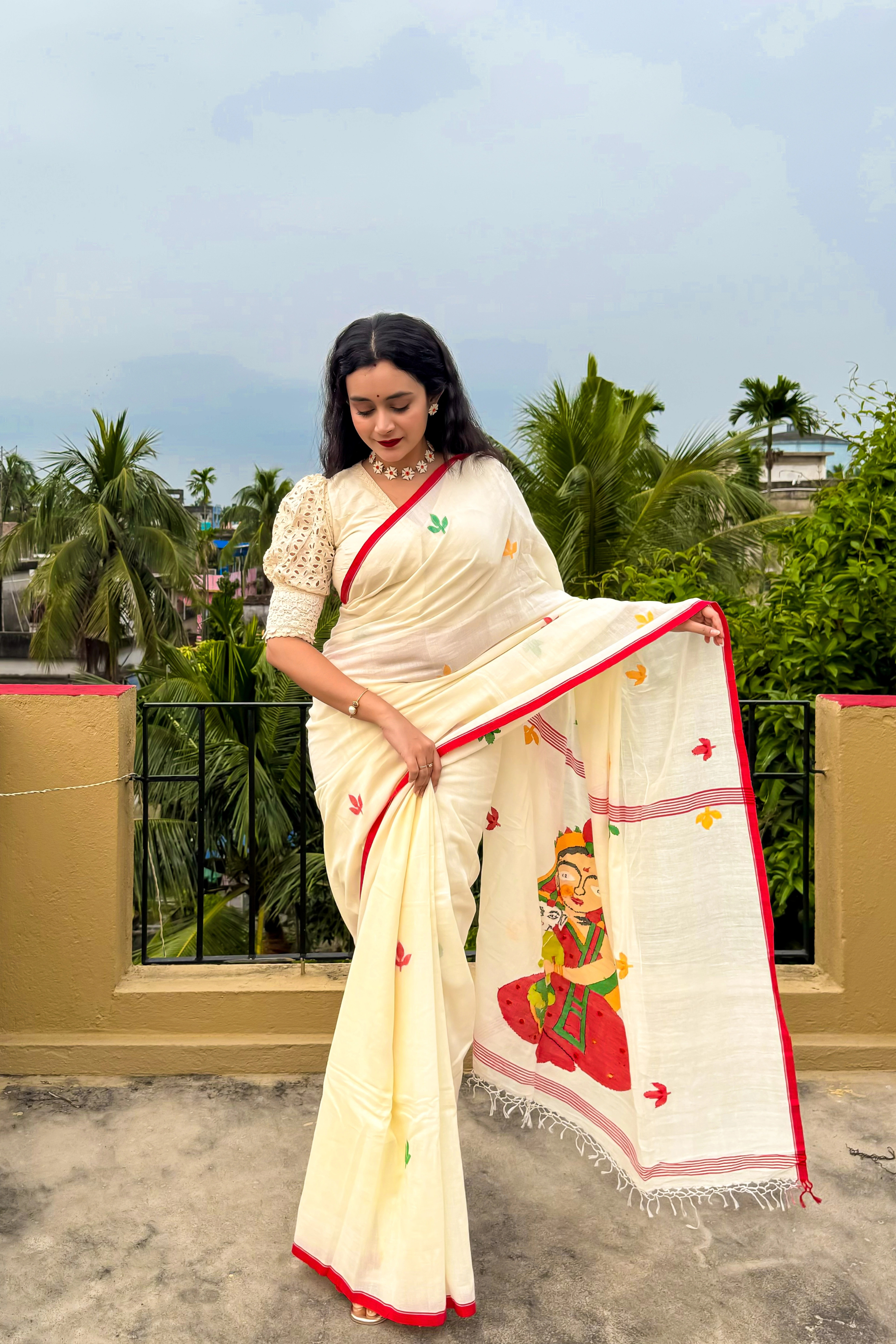 Handwoven cotton Jamdani