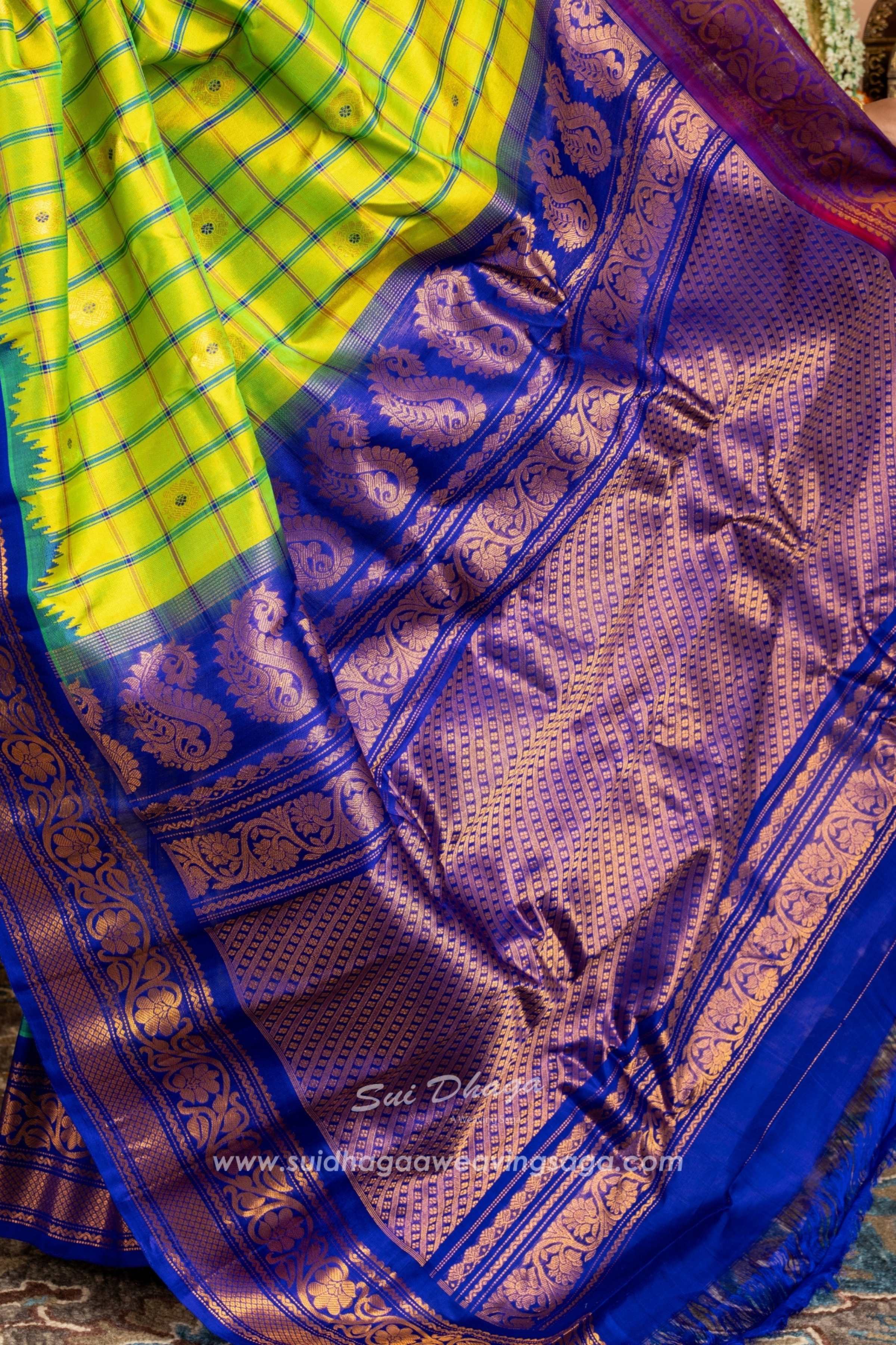 Ganga Jamuna Gadwal Silk Saree