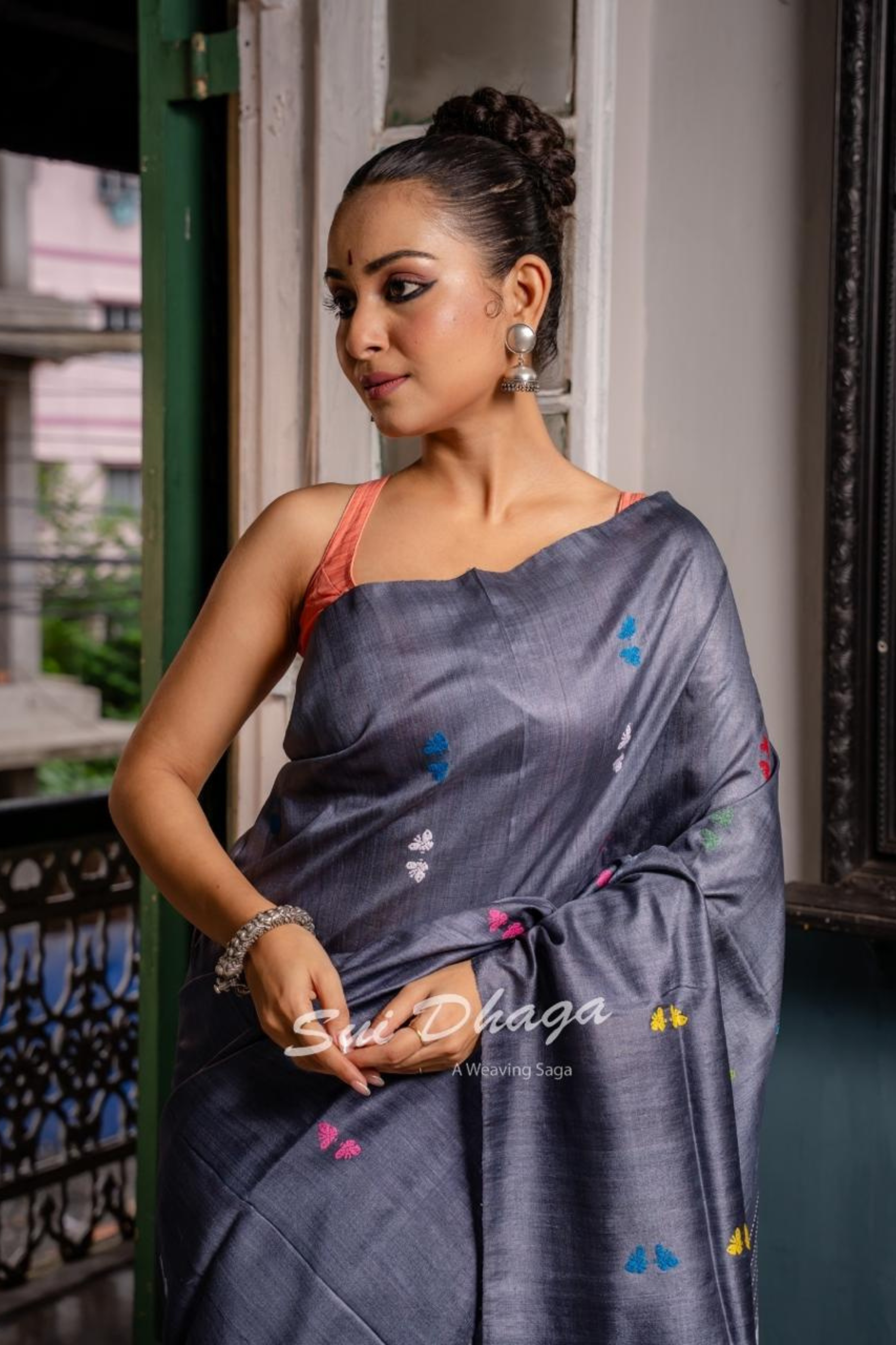 Midnight Wings Gopalpur Tussar Saree