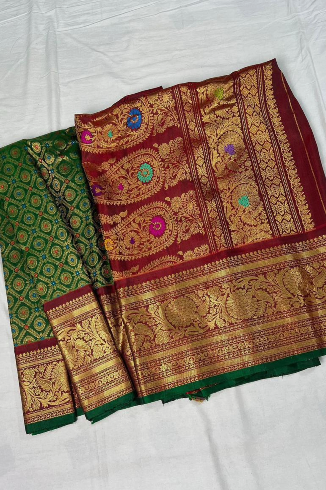 Regal Meenakari Brocade Gadwal Silk Saree